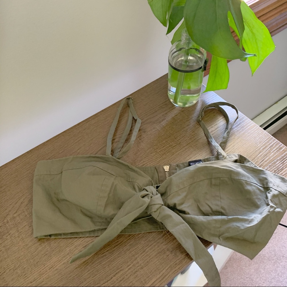 Windsor Olive Green Crop Top